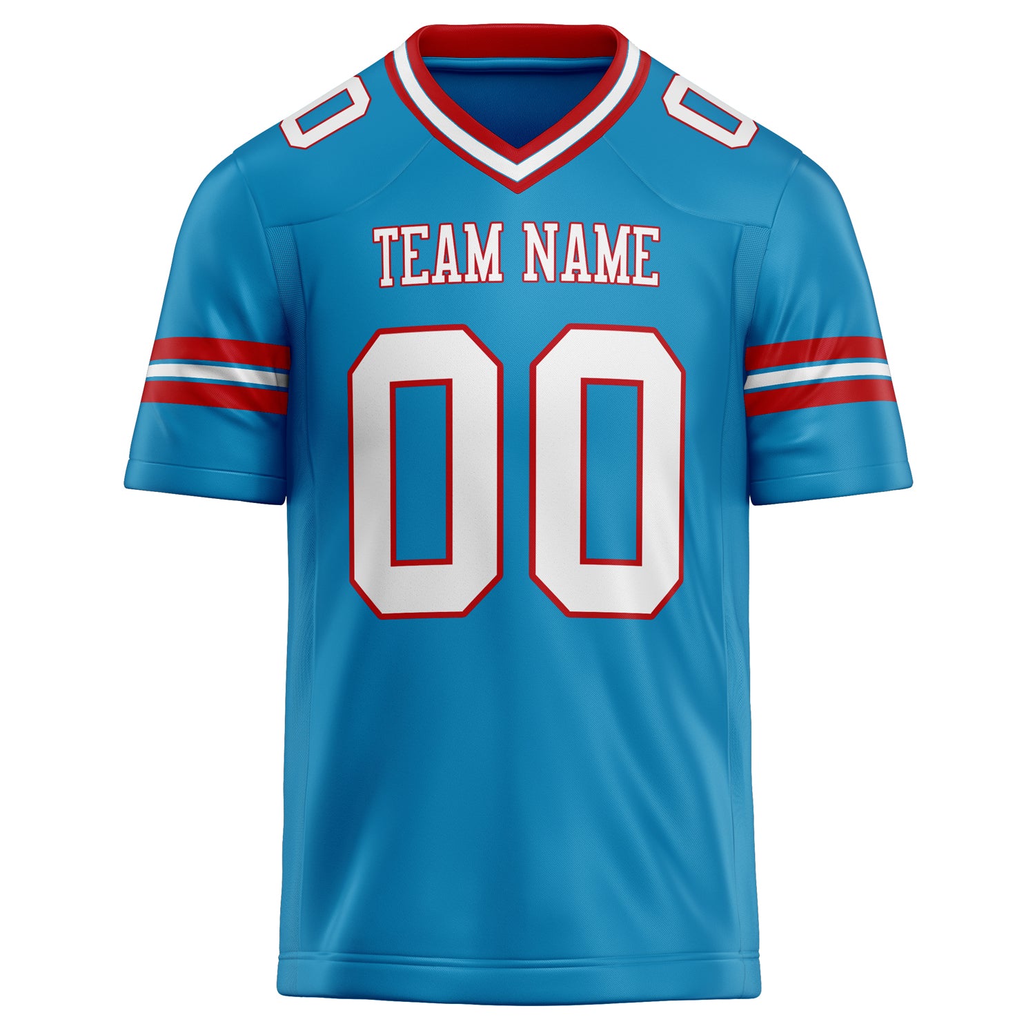 Personalized Panther & Blue White Solid Colour Football Jersey