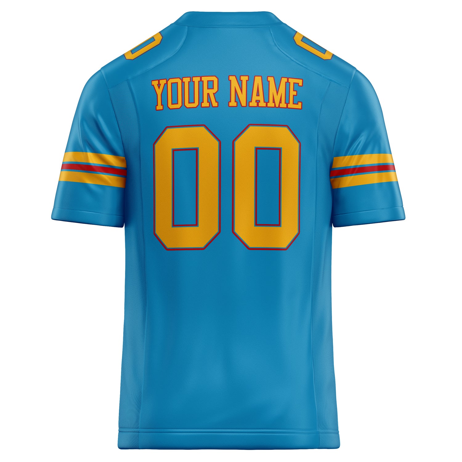 Personalized Panther & Blue gold Solid Colour Football Jersey