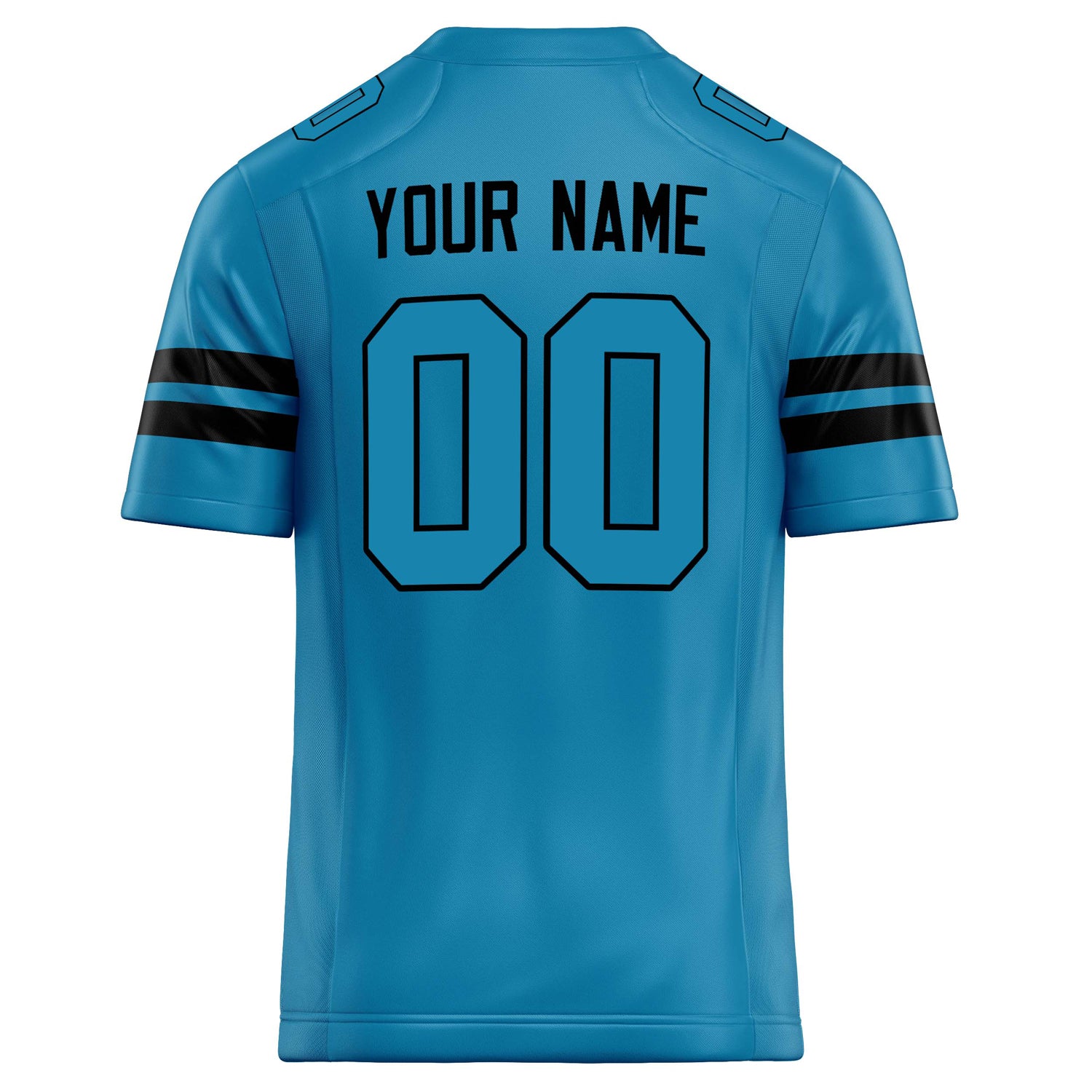 Personalized Panther & Blue Black Solid Colour Football Jersey