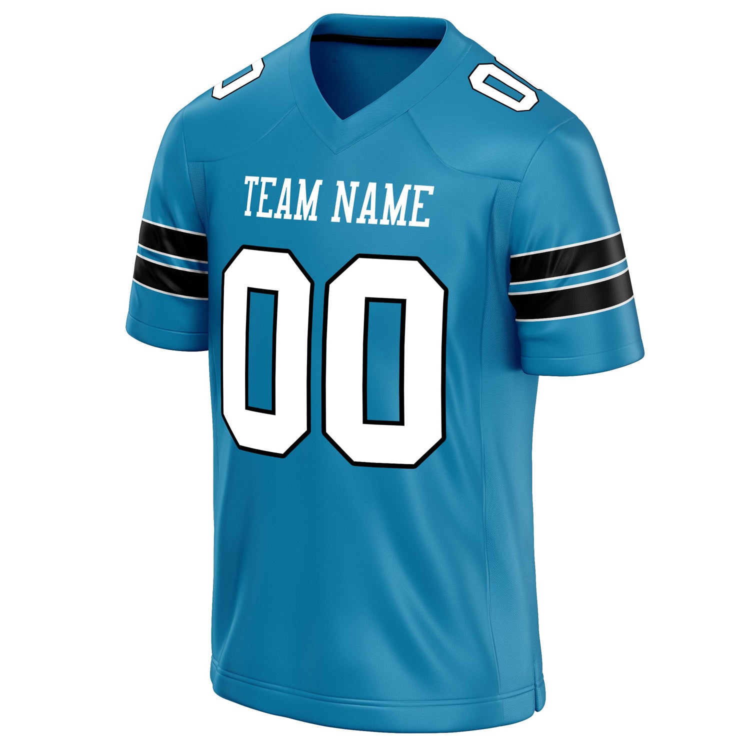 Personalized Panther & Blue White Solid Colour Football Jersey