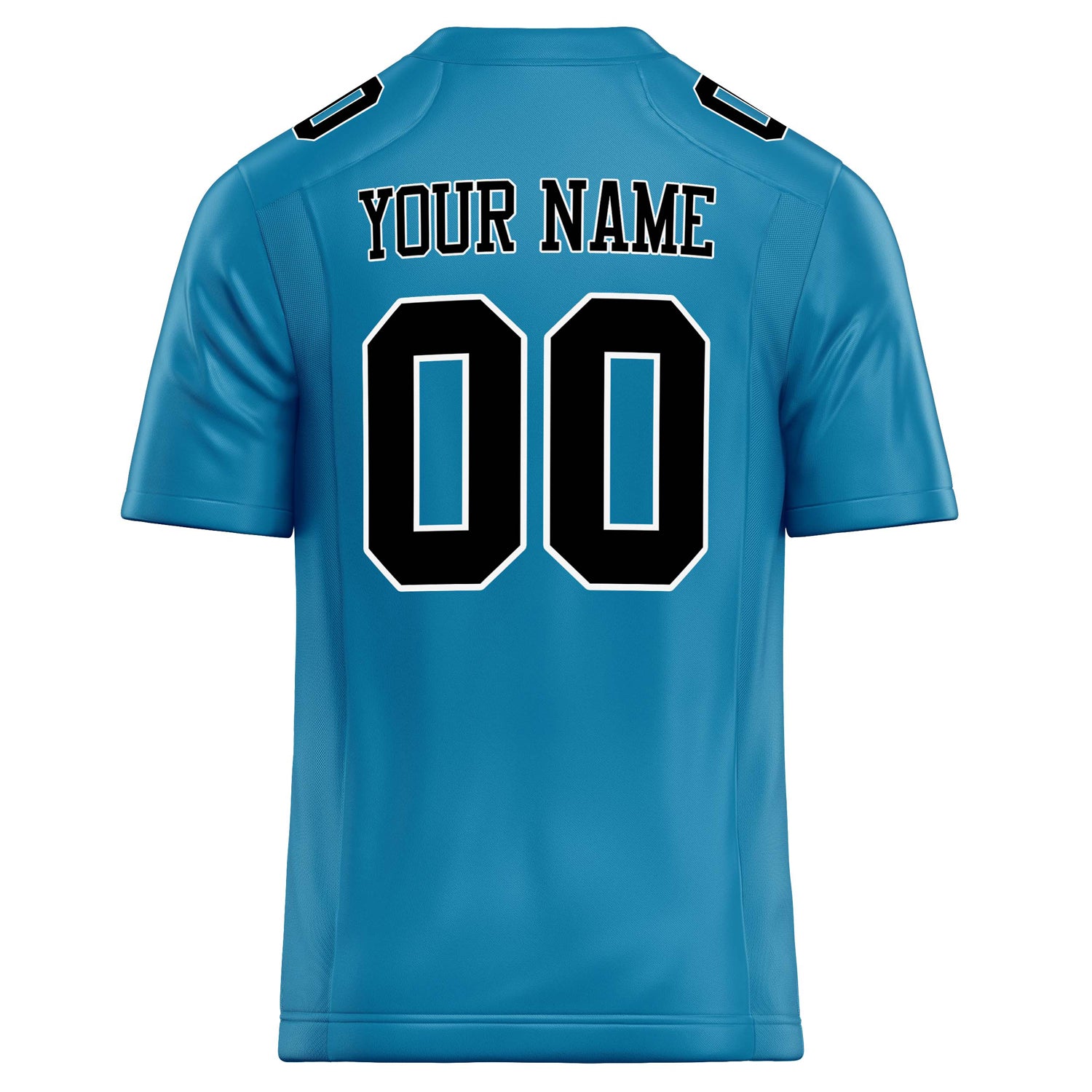 Personalized Panther & Blue Black Solid Colour Football Jersey