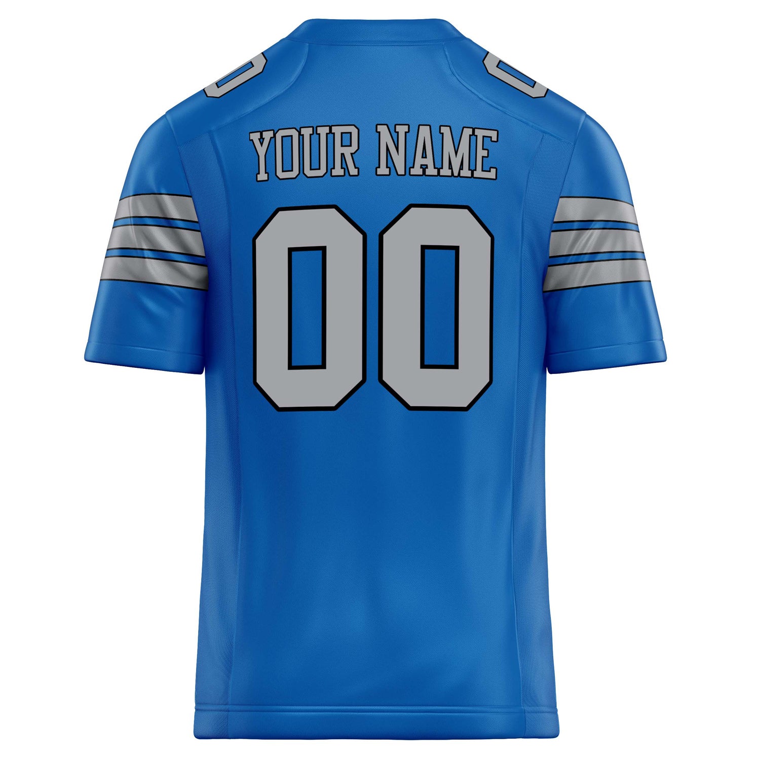 Personalized Panther & Blue gray Solid Colour Football Jersey