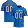 Personalized Panther Blue gray Solid Colour Football Jersey FT02240730PA380