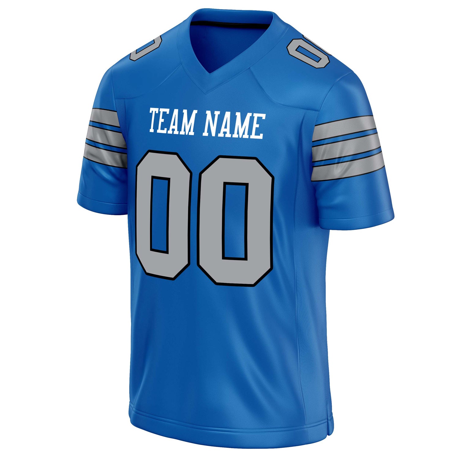 Personalized Panther & Blue gray Solid Colour Football Jersey