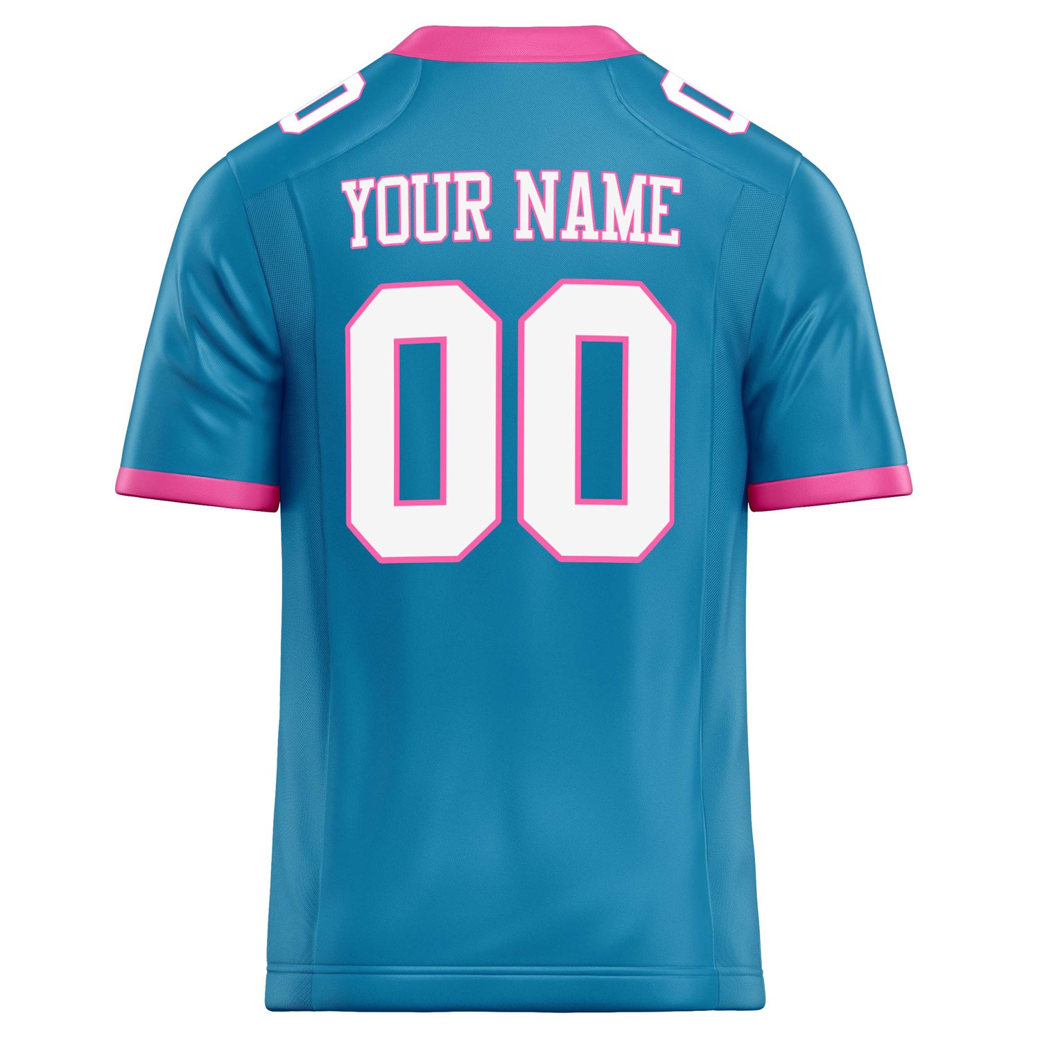 Personalized Panther & Blue White Solid Colour Football Jersey