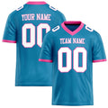 Personalized Panther Blue White Solid Colour Football Jersey FT02240730PA381