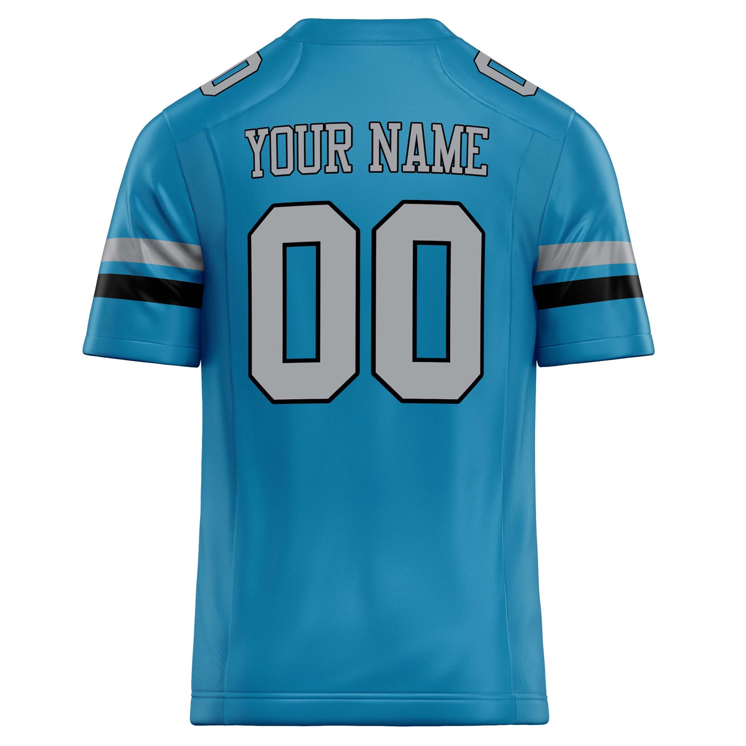 Personalized Panther & Blue gray Solid Colour Football Jersey