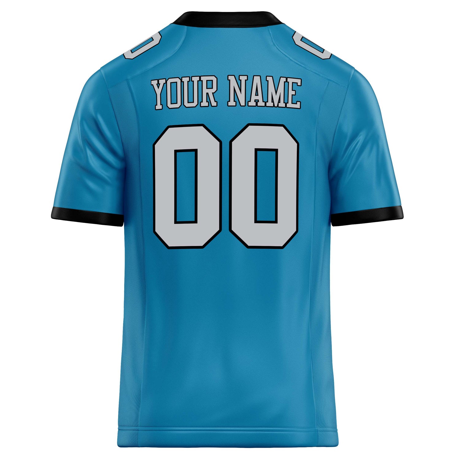 Personalized Panther & Blue gray Solid Colour Football Jersey