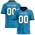 Personalized Panther Blue White Solid Colour Football Jersey FT02240730PA384