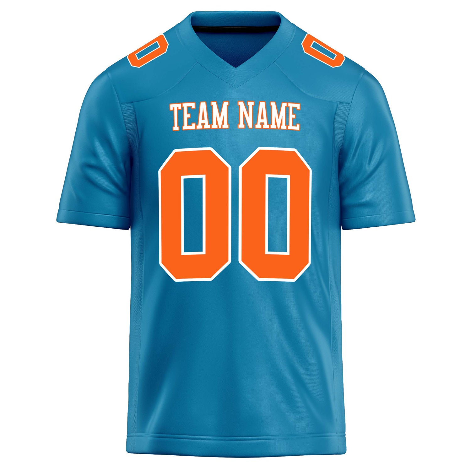 Personalized Panther & Blue orange Solid Colour Football Jersey