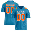Personalized Panther Blue orange Solid Colour Football Jersey FT02240730PA385