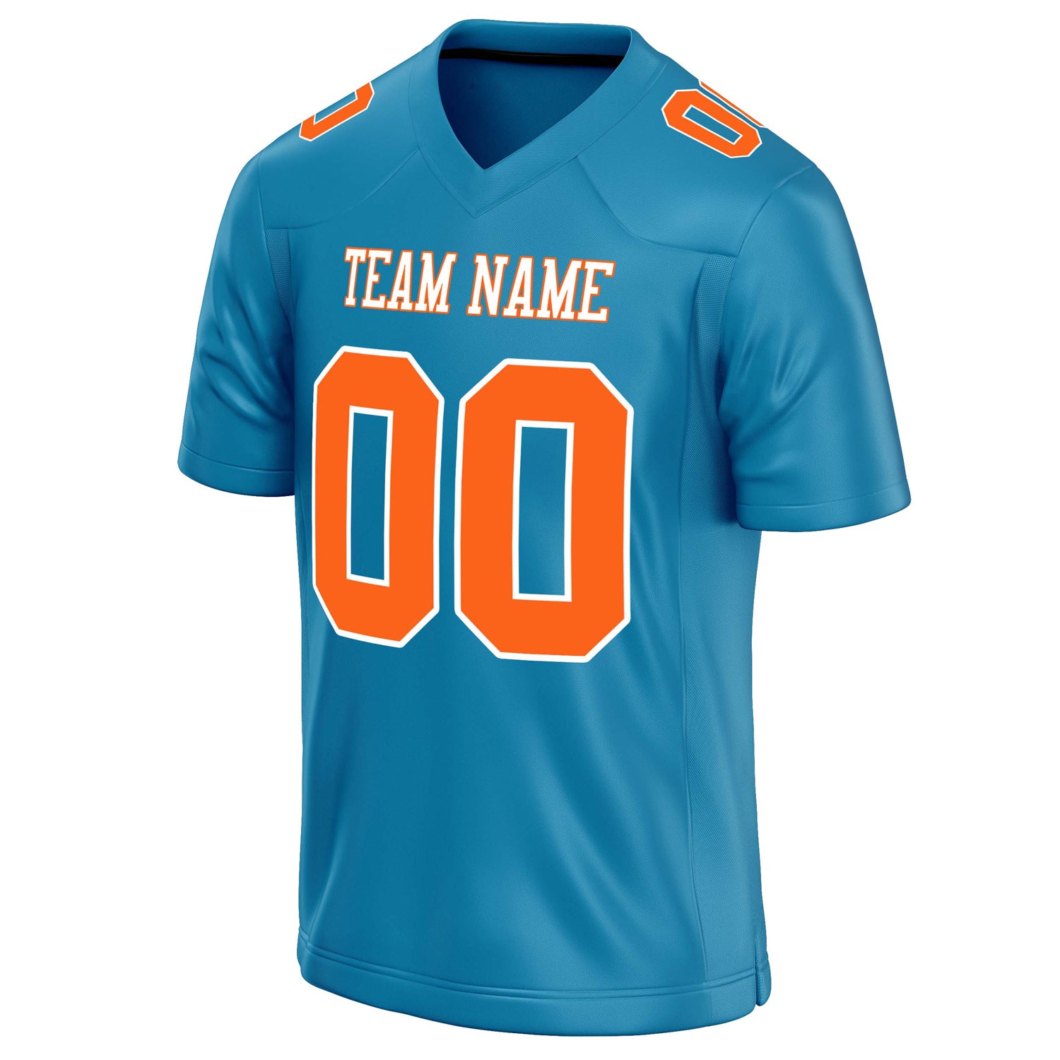 Personalized Panther & Blue orange Solid Colour Football Jersey