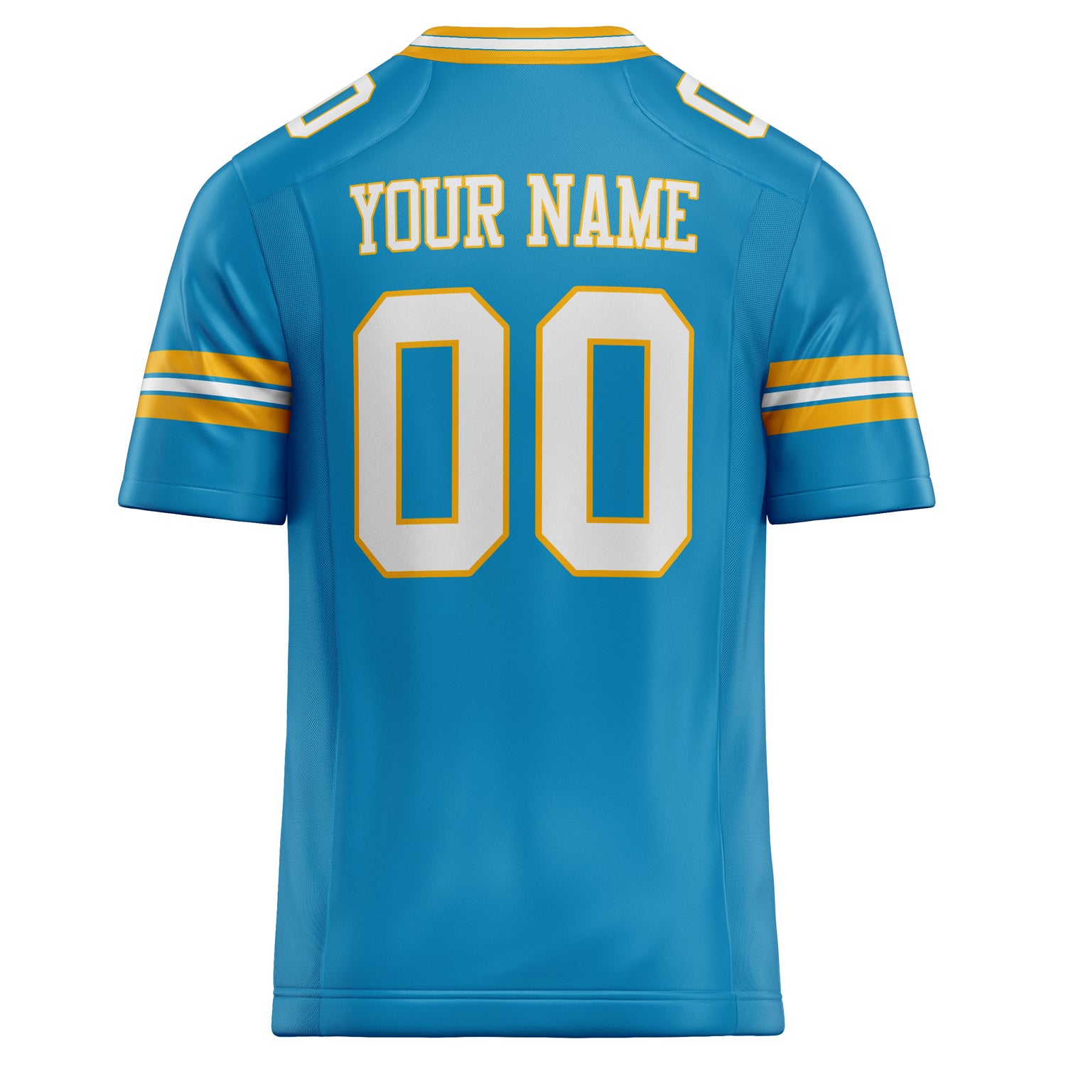 Personalized Panther & Blue White Solid Colour Football Jersey