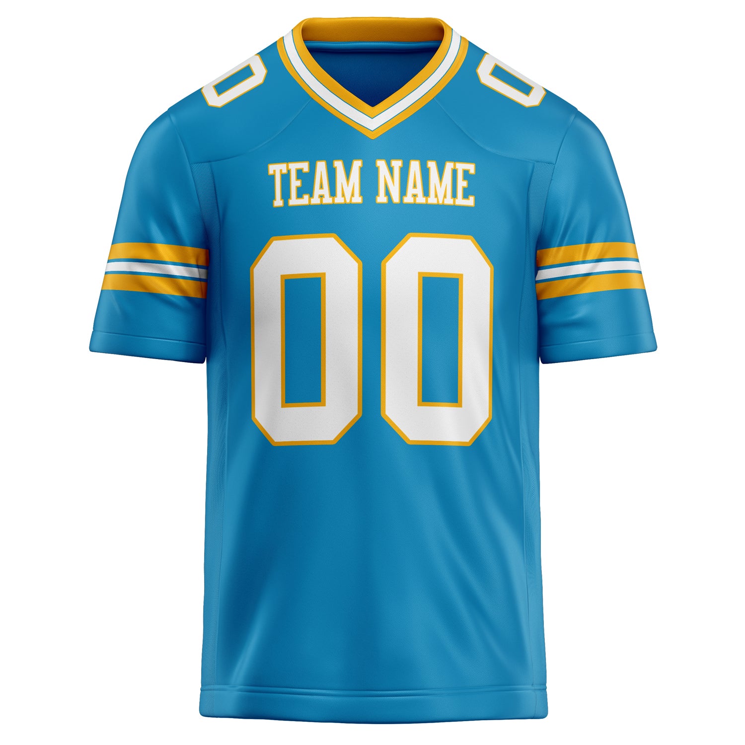 Personalized Panther & Blue White Solid Colour Football Jersey