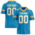 Personalized Panther Blue White Solid Colour Football Jersey FT02240730PA386