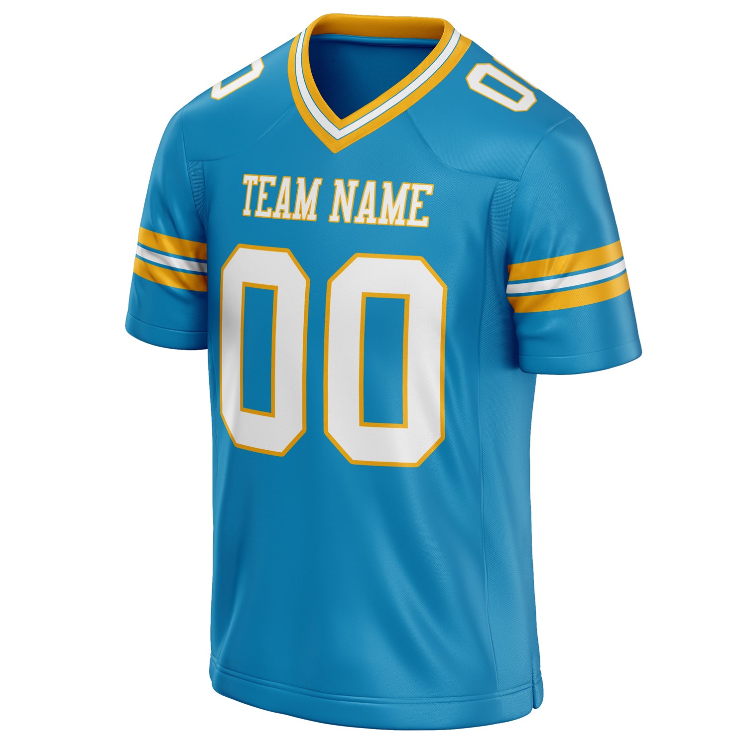 Personalized Panther & Blue White Solid Colour Football Jersey
