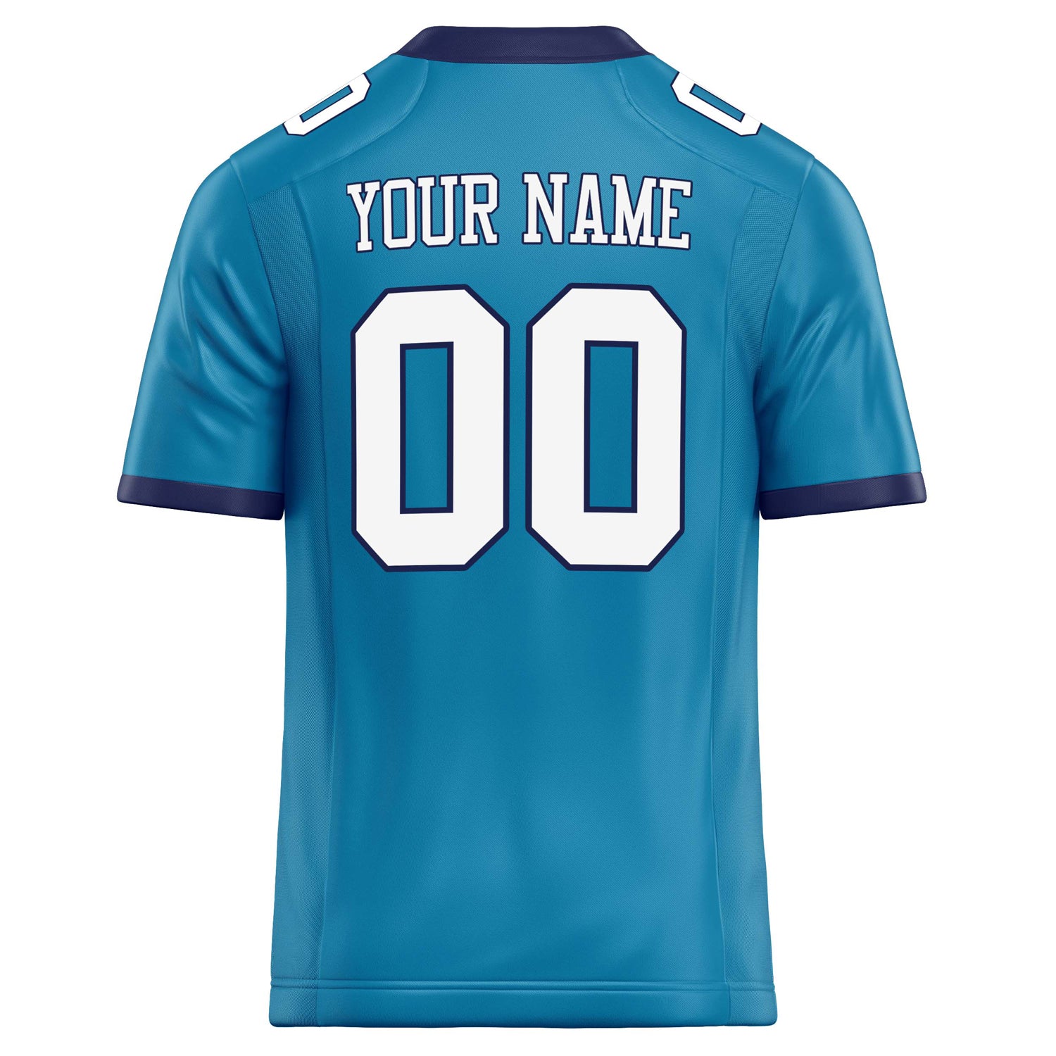 Personalized Panther & Blue White Solid Colour Football Jersey