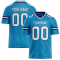 Personalized Panther Blue White Solid Colour Football Jersey FT02240730PA389