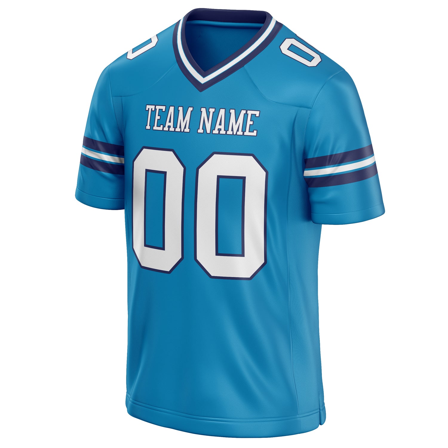 Personalized Panther & Blue White Solid Colour Football Jersey