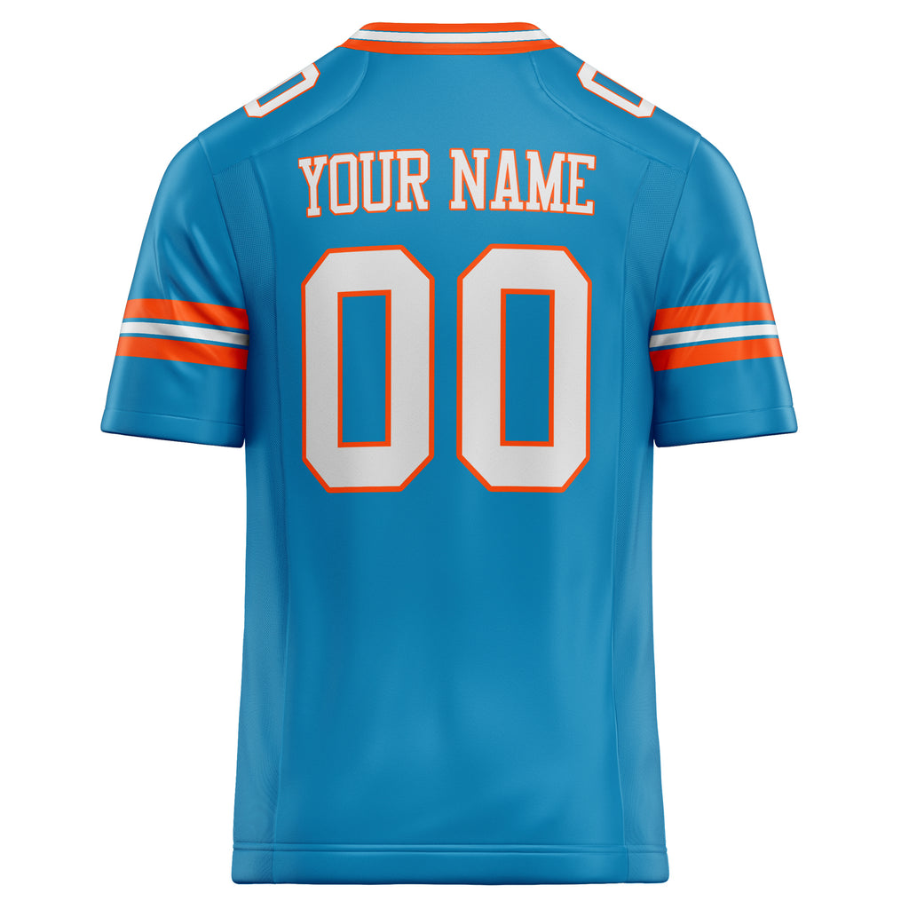 Personalized Panther & Blue White Solid Colour Football Jersey