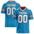 Personalized Panther Blue White Solid Colour Football Jersey FT02240730PA390