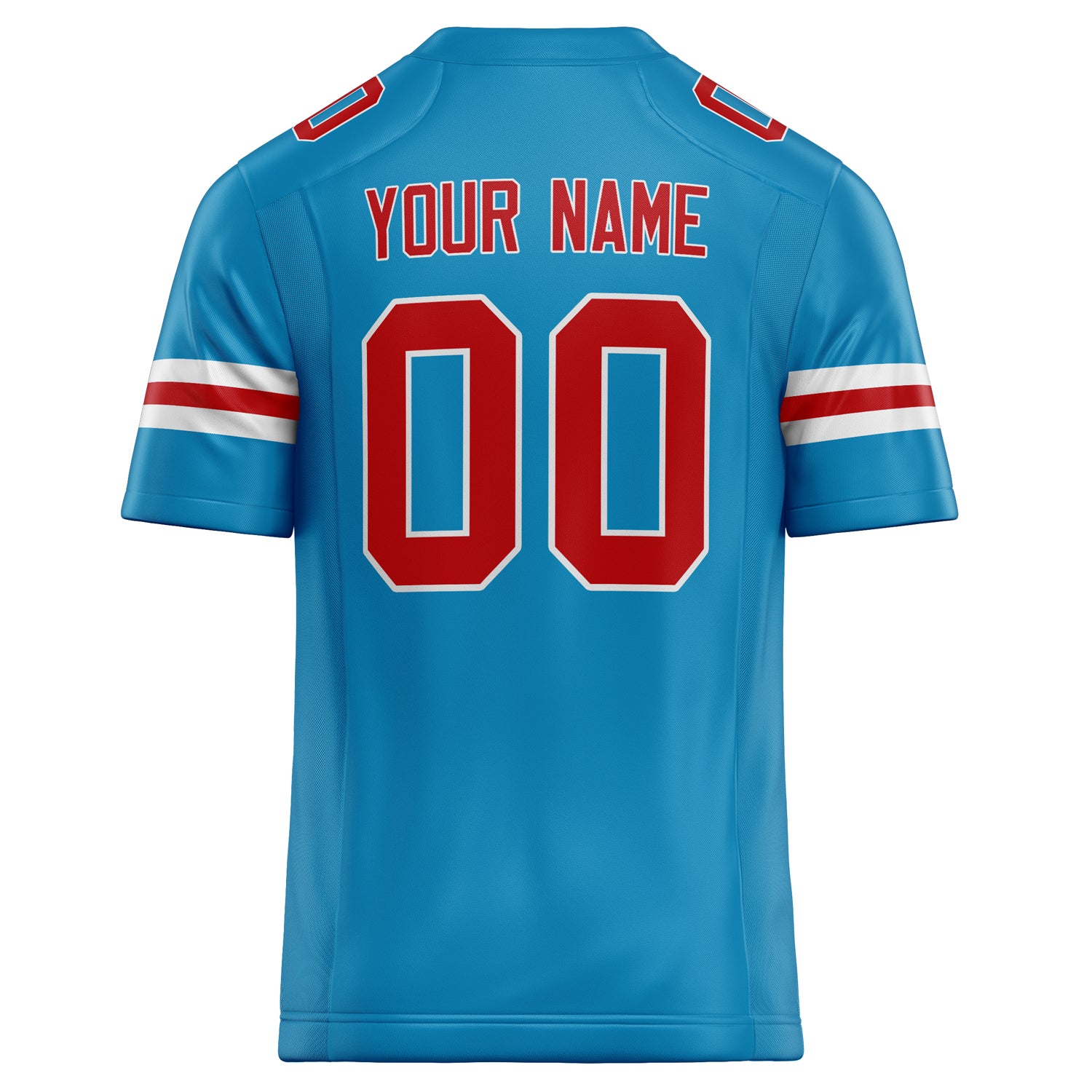 Personalized Panther & Blue red Solid Colour Football Jersey