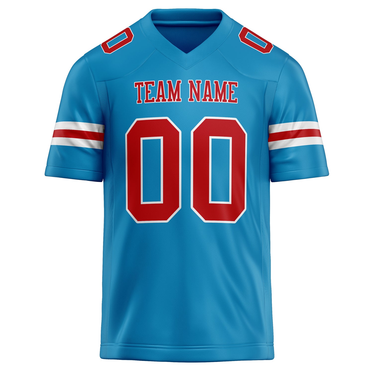 Personalized Panther & Blue red Solid Colour Football Jersey