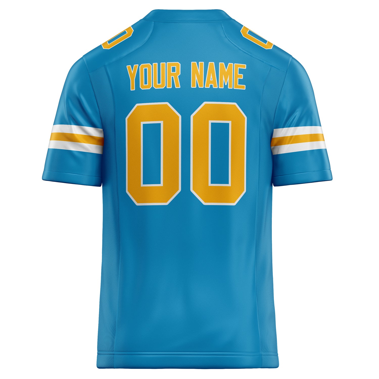 Personalized Panther & Blue gold Solid Colour Football Jersey