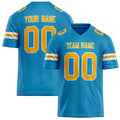 Personalized Panther Blue gold Solid Colour Football Jersey FT02240730PA392