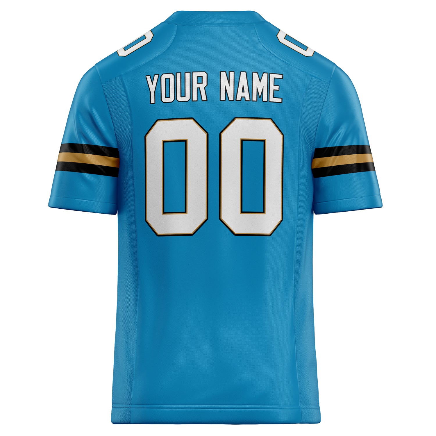 Personalized Panther & Blue White Solid Colour Football Jersey