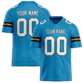 Personalized Panther Blue White Solid Colour Football Jersey FT02240730PA393