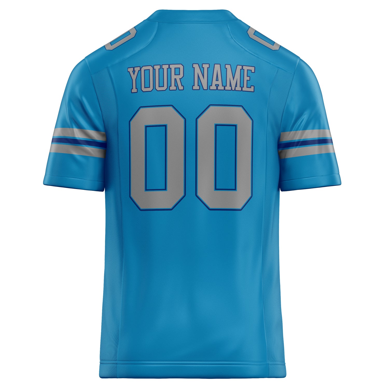 Personalized Panther & Blue gray Solid Colour Football Jersey