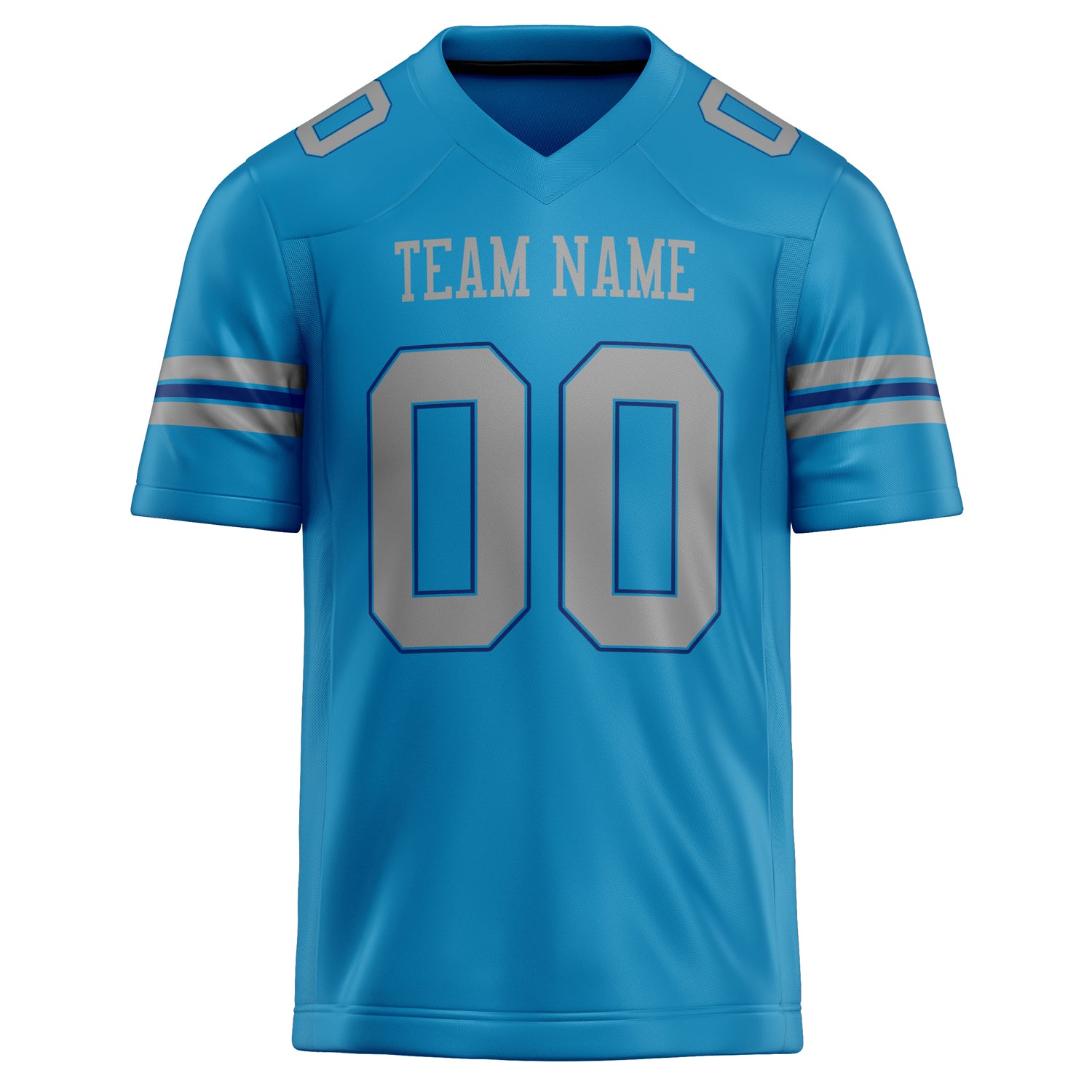 Personalized Panther & Blue gray Solid Colour Football Jersey