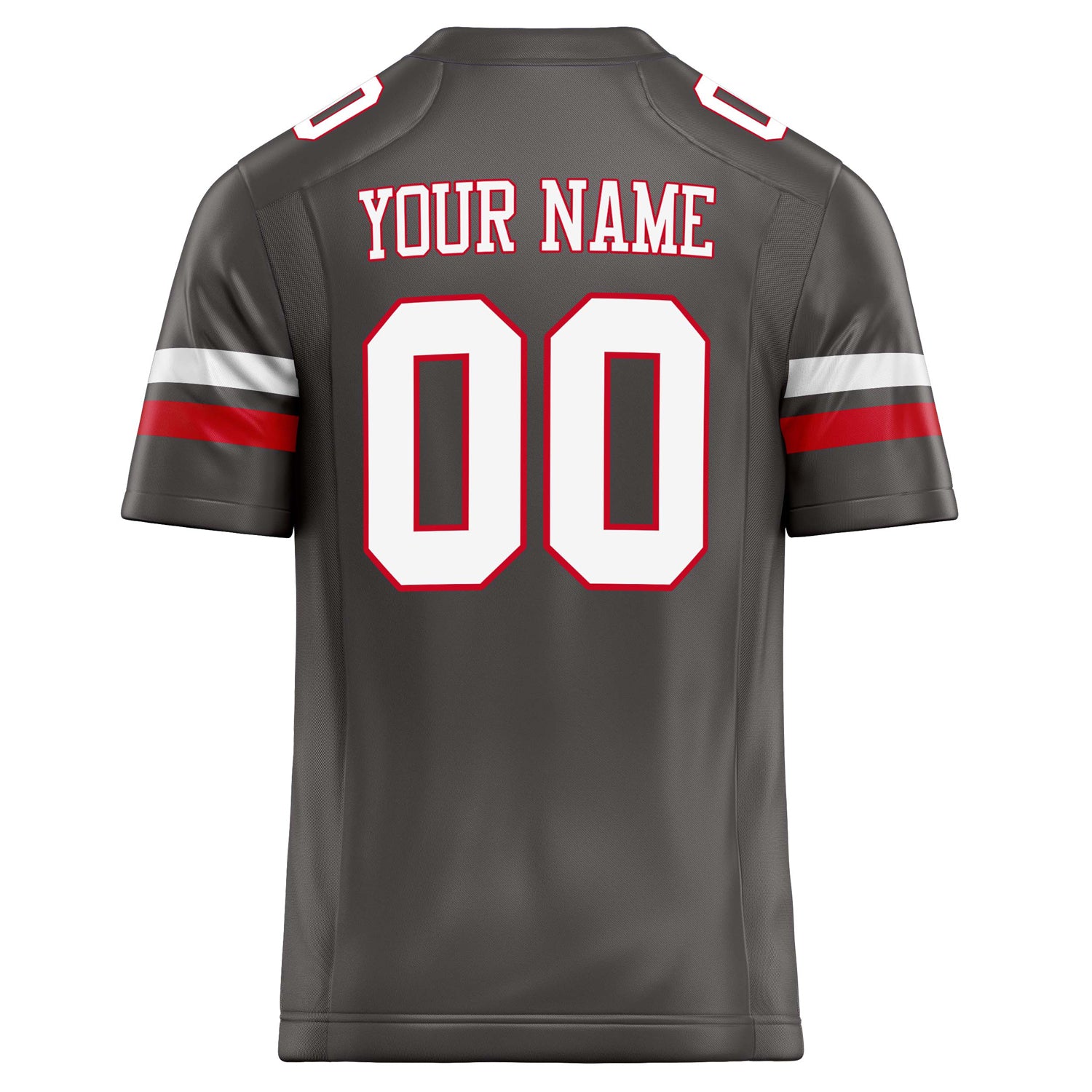 Personalized Pewter & White Solid Colour Football Jersey