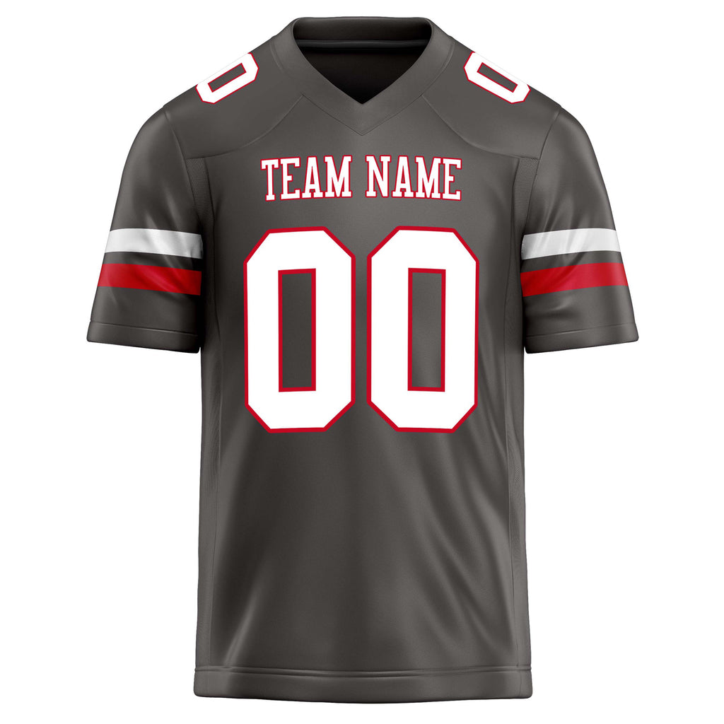 Personalized Pewter & White Solid Colour Football Jersey