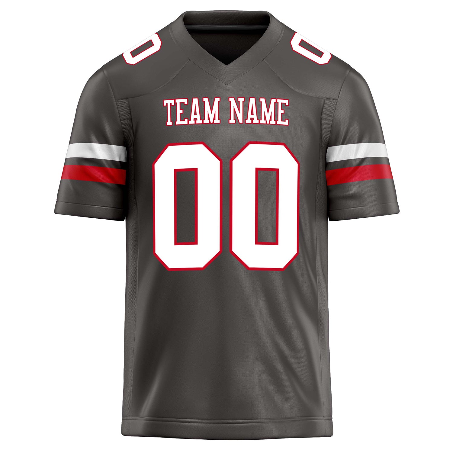 Personalized Pewter & White Solid Colour Football Jersey