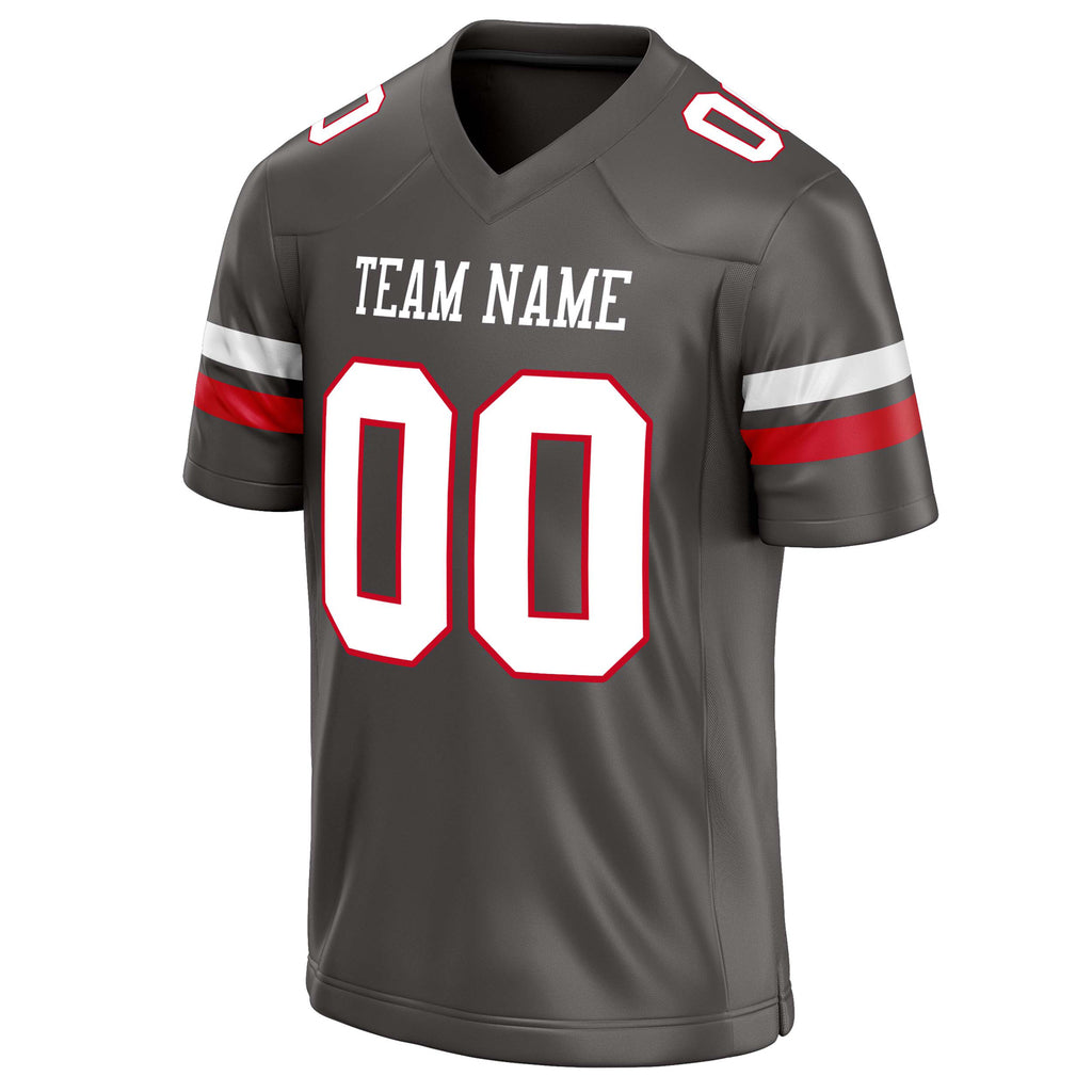 Personalized Pewter & White Solid Colour Football Jersey