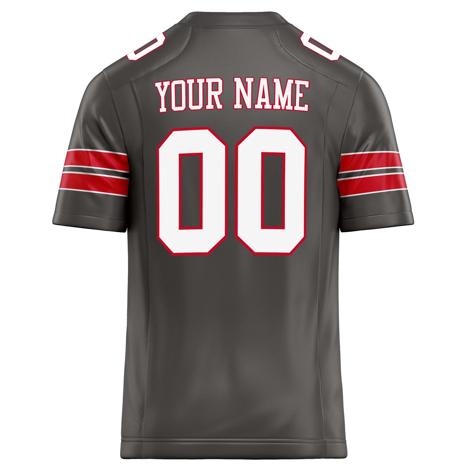 Personalized Pewter & White Solid Colour Football Jersey