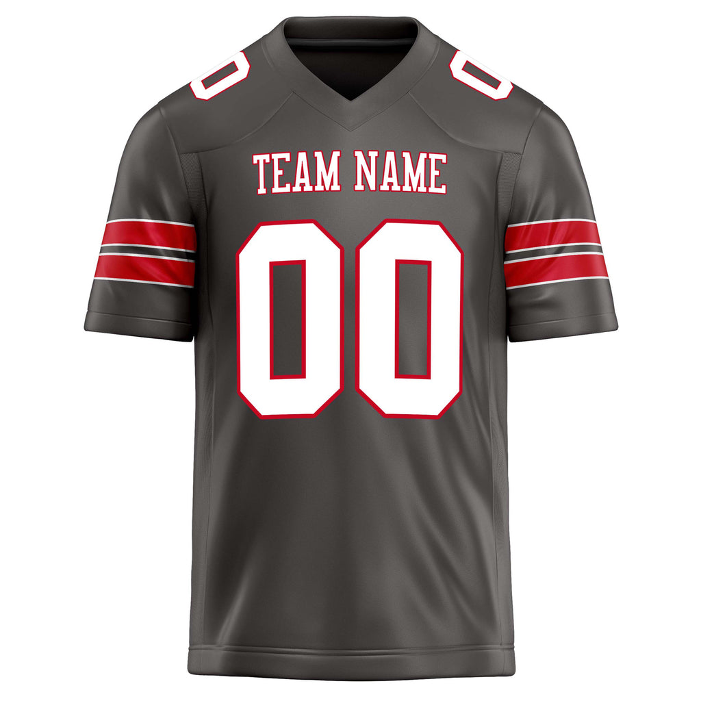Personalized Pewter & White Solid Colour Football Jersey