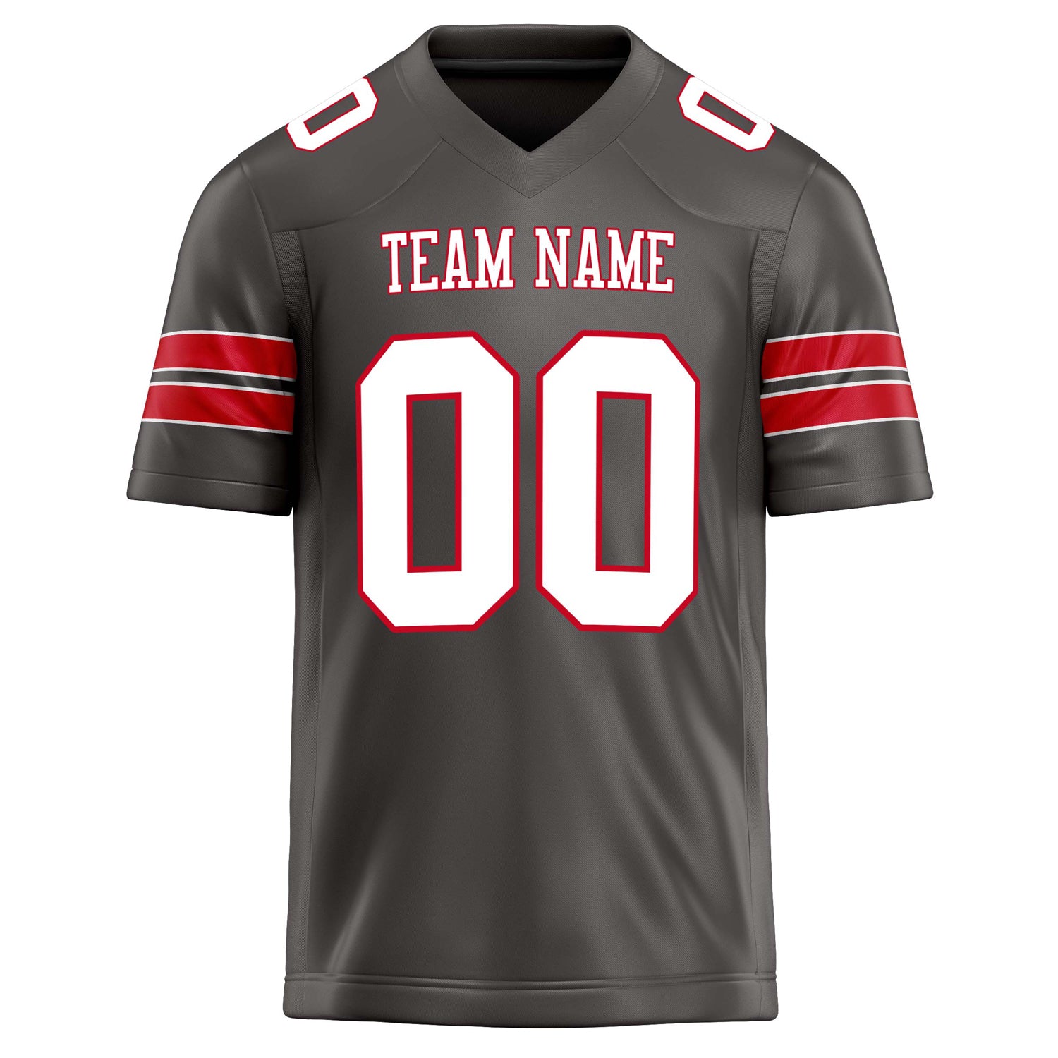 Personalized Pewter & White Solid Colour Football Jersey