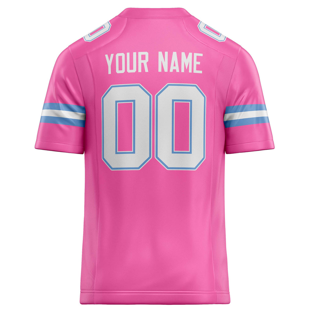Personalized Pink & White Solid Colour Football Jersey