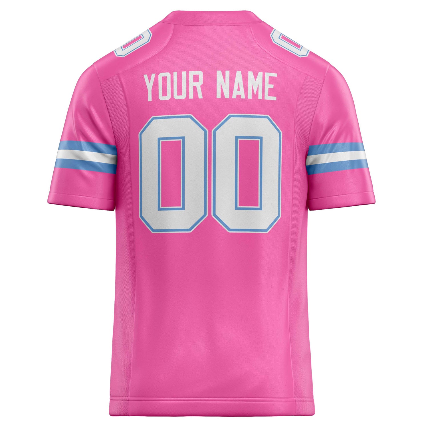 Personalized Pink & White Solid Colour Football Jersey