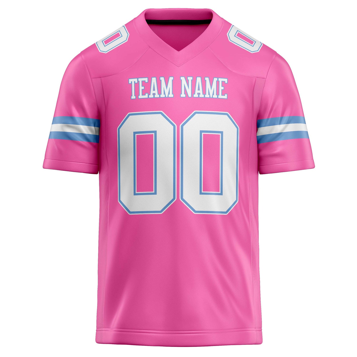 Personalized Pink & White Solid Colour Football Jersey
