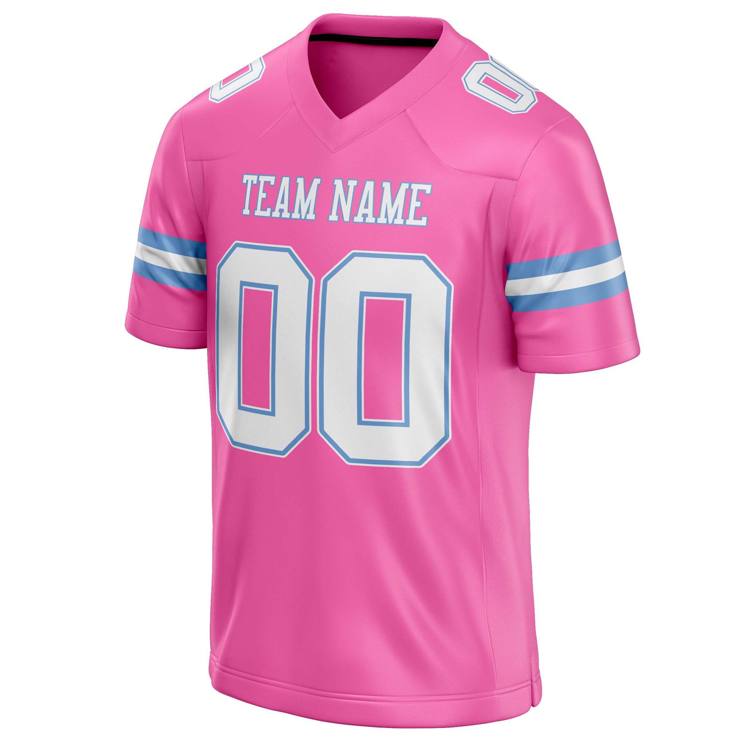 Personalized Pink & White Solid Colour Football Jersey