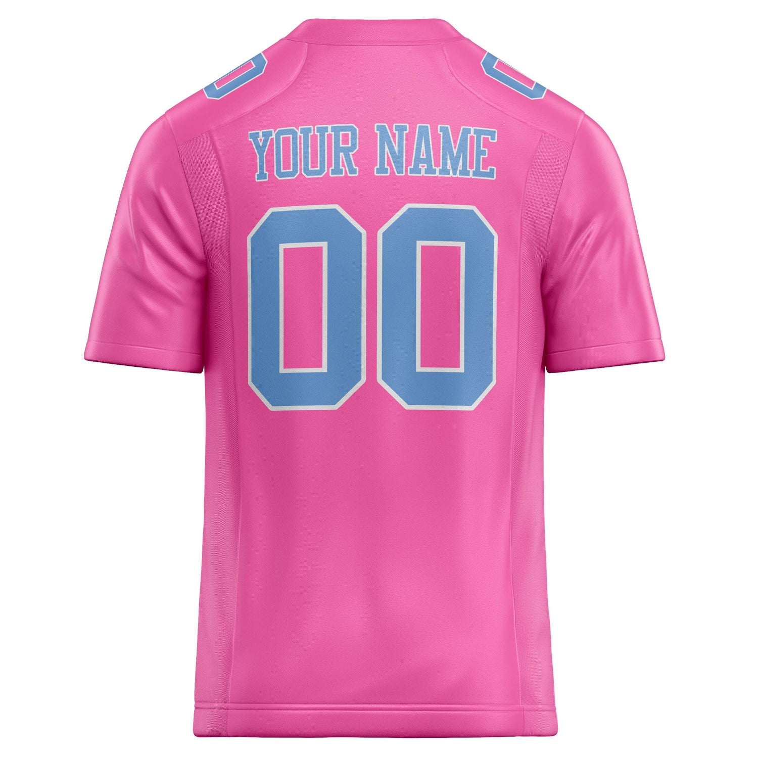 Personalized Pink & Light Blue Solid Colour Football Jersey