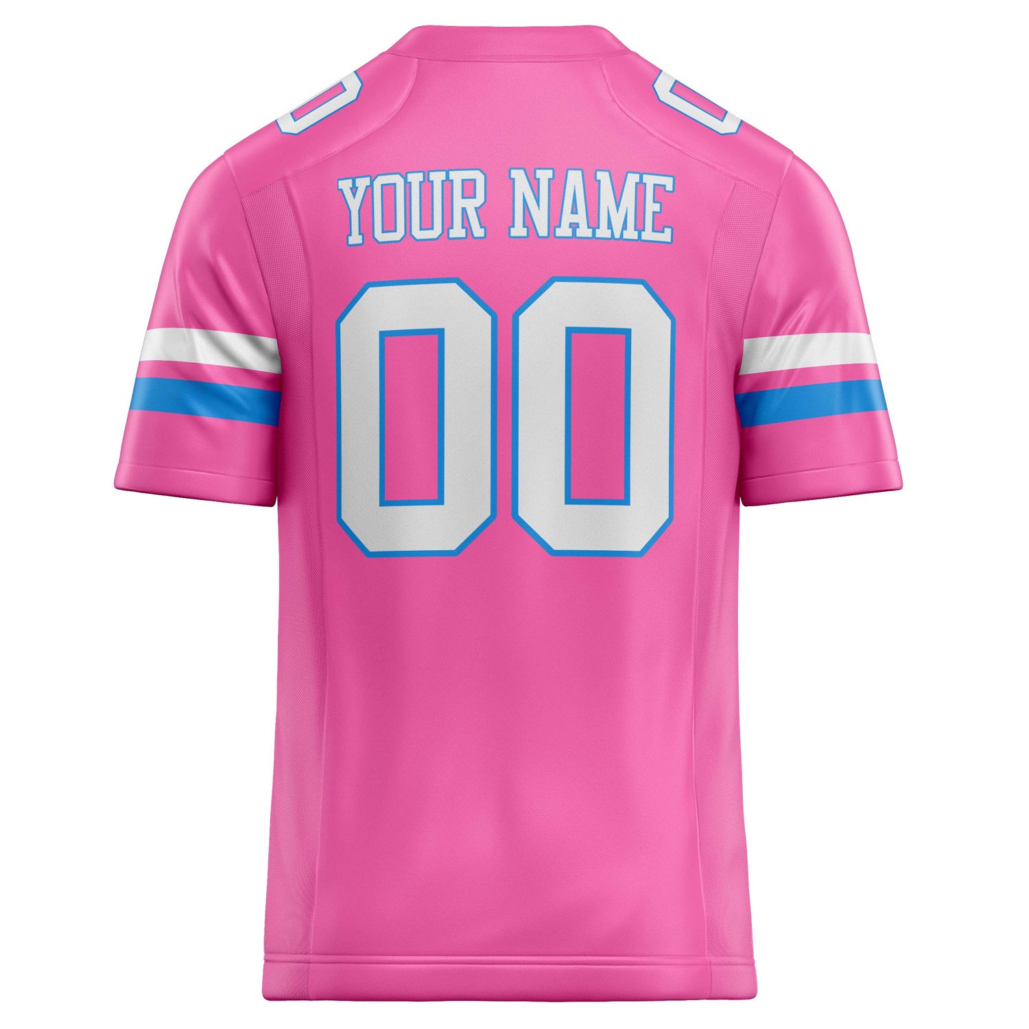 Personalized Pink & White Solid Colour Football Jersey