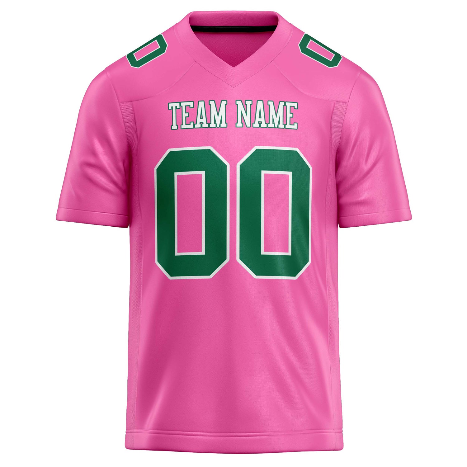 Personalized Pink & Kelly Green Solid Colour Football Jersey