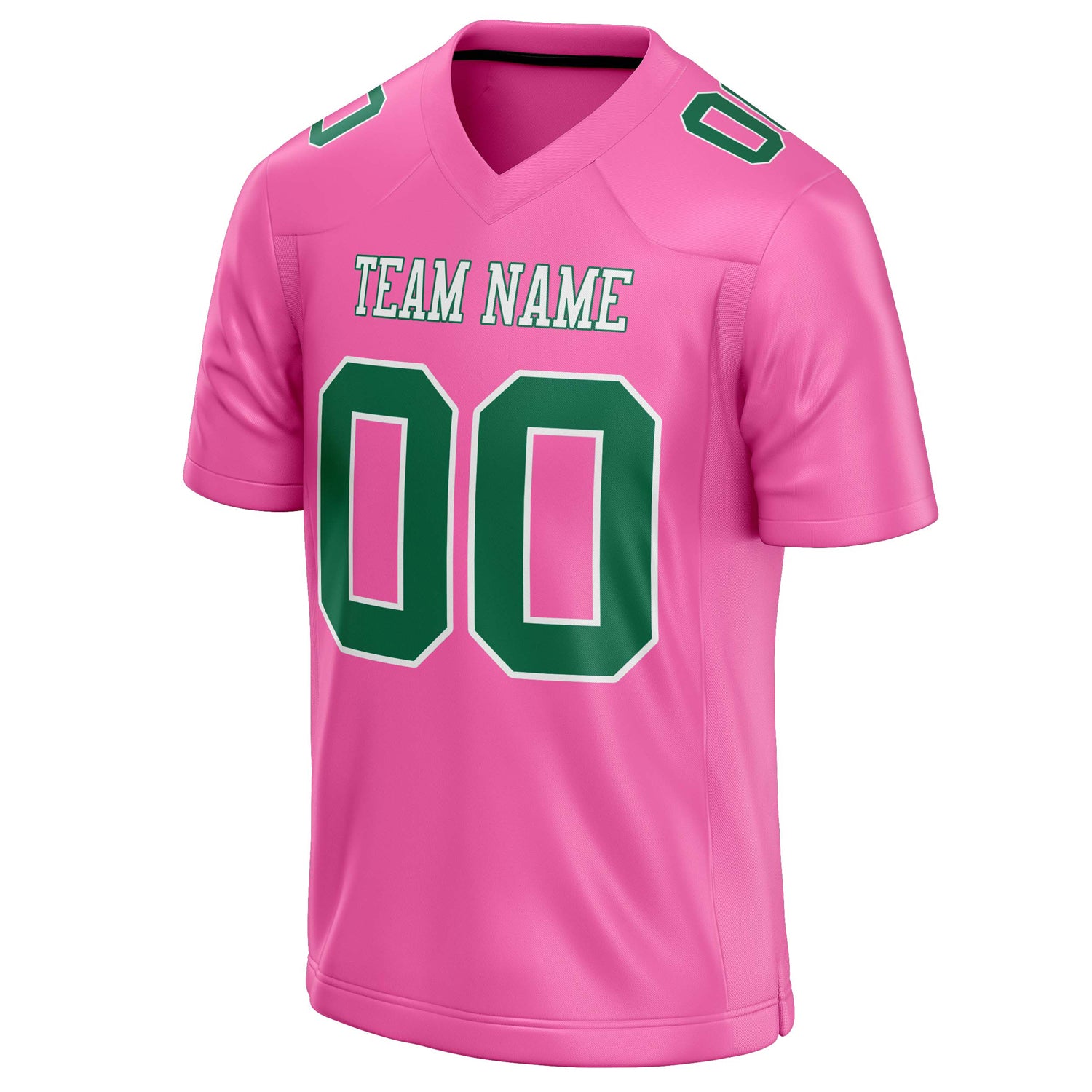 Personalized Pink & Kelly Green Solid Colour Football Jersey