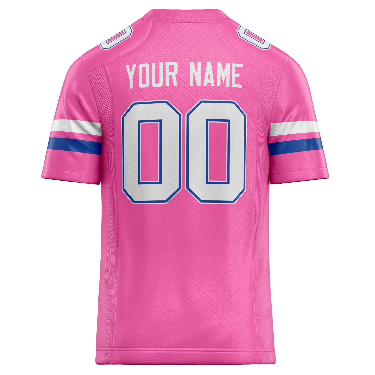 Personalized Pink & White Solid Colour Football Jersey