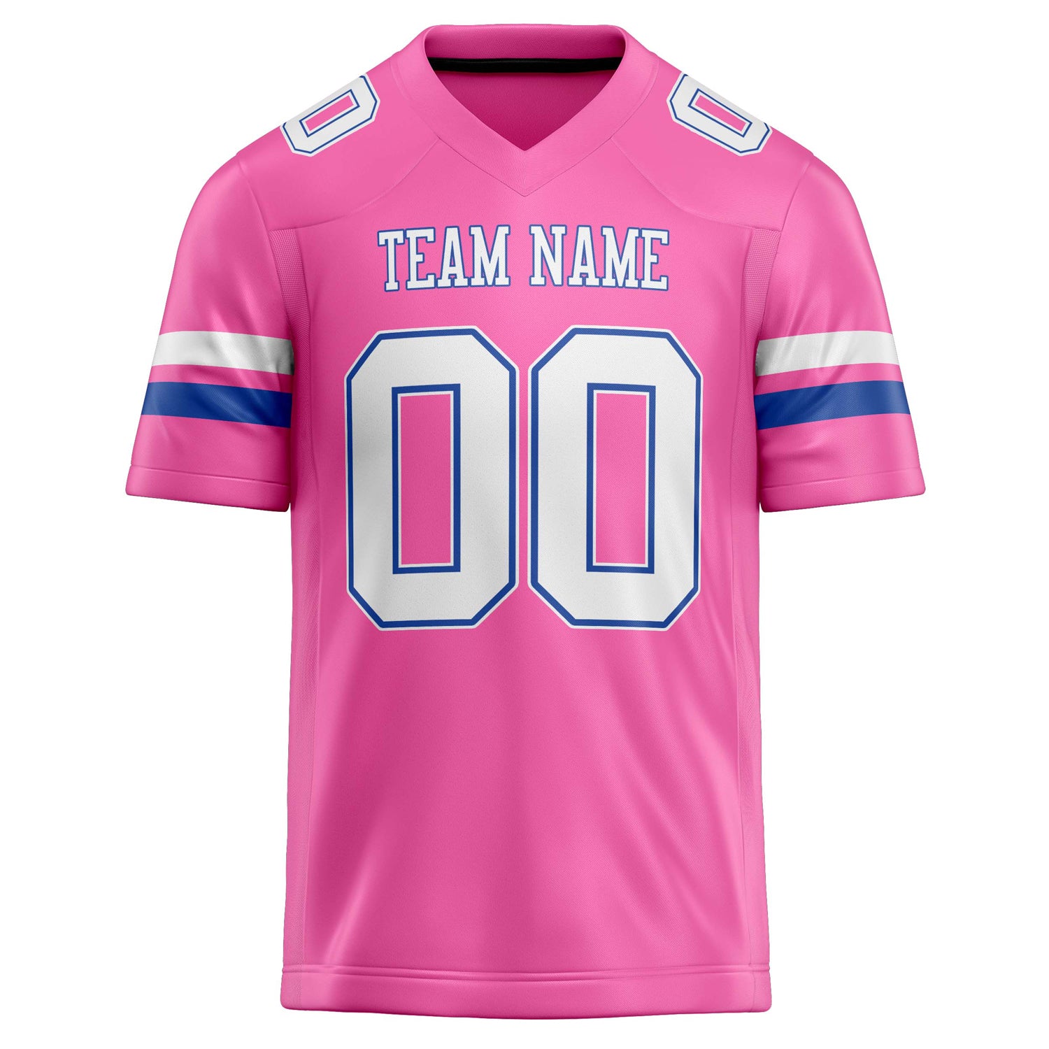 Personalized Pink & White Solid Colour Football Jersey